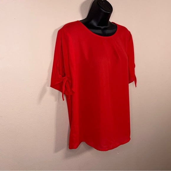 Medium Red Short Sleeve Blouse Shein Retro Classic Roomy Fit - Picture 7 of 13